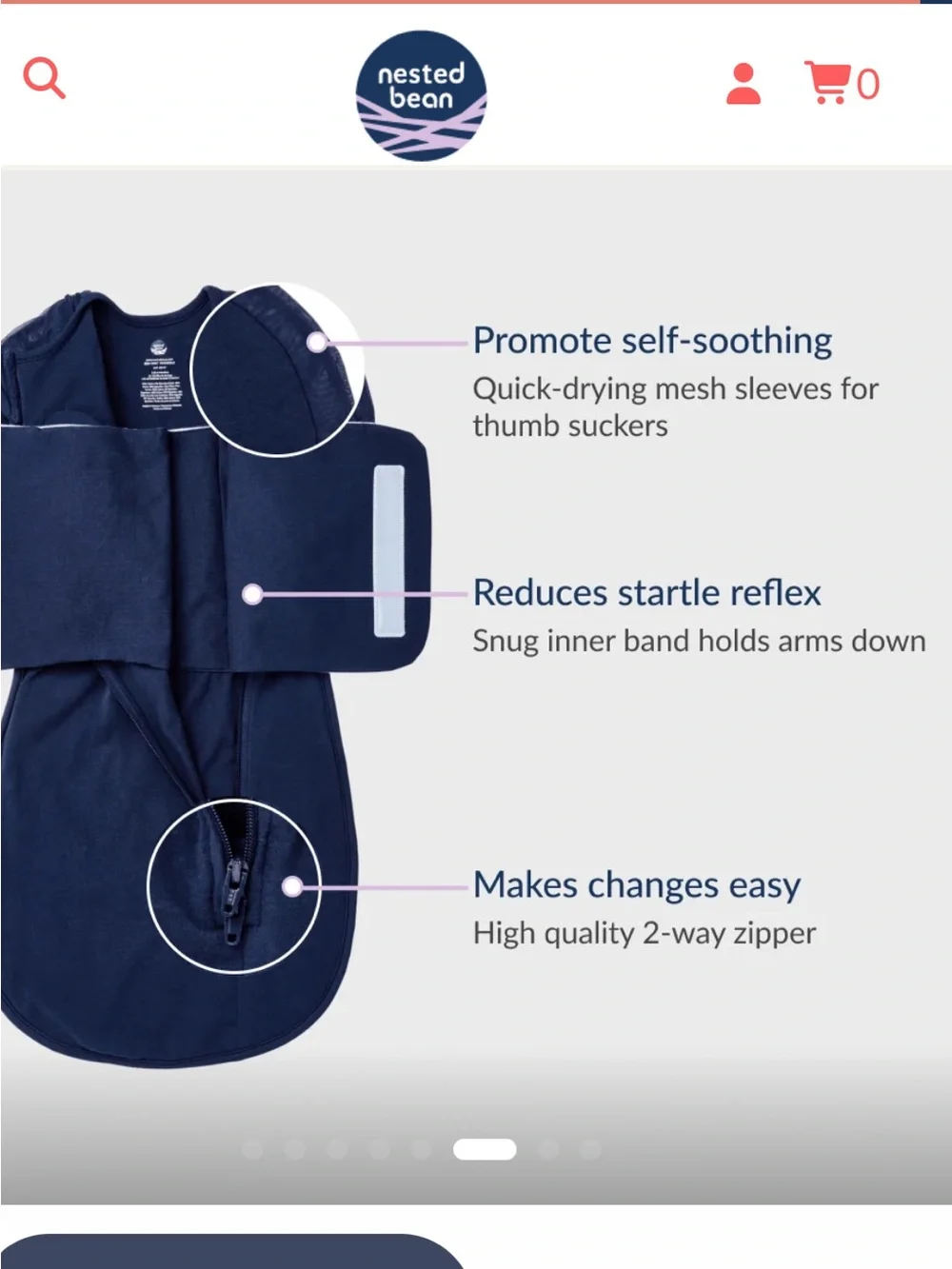 Zen One™ Classic Convertible Swaddle(lightly weighted)